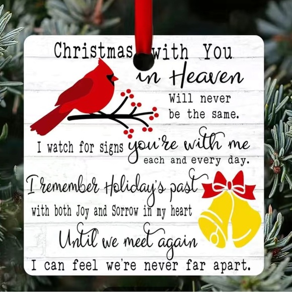 Was $24 🎉 “Christmas with You in Heaven” Acrylic Ornament BRAND NEW - Picture 3 of 5